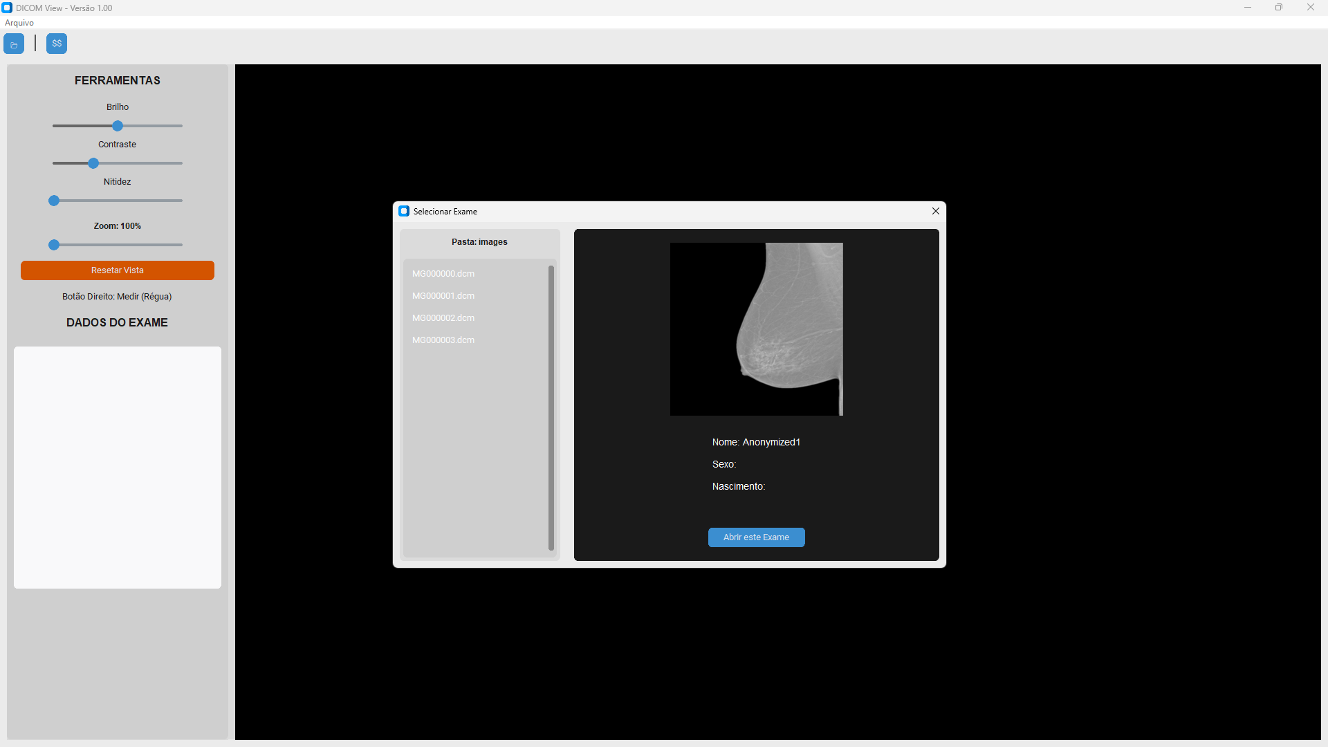 DICOM View para Windows – tela 2